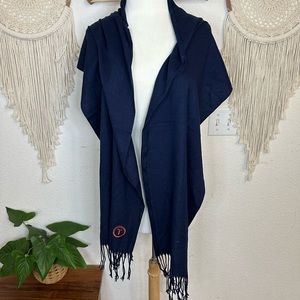 Trillory navy blue cashmere blend cozy soft scarf